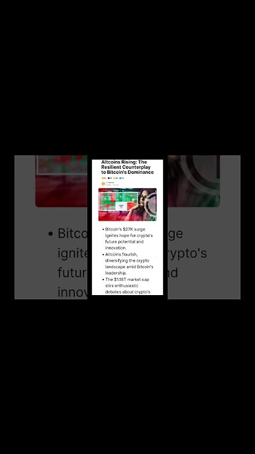 Altcoins Rising News | Altcoins Rising: The Resilient Counterplay to Bitcoin's Dominance | #shorts