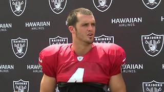 Hear from Derek Carr as Raiders training camp rolls on