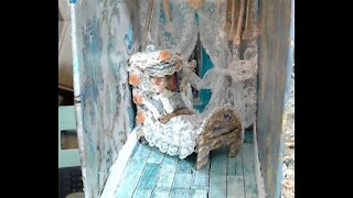 Making a doll bed fit for Queen-Dollhouse journals series