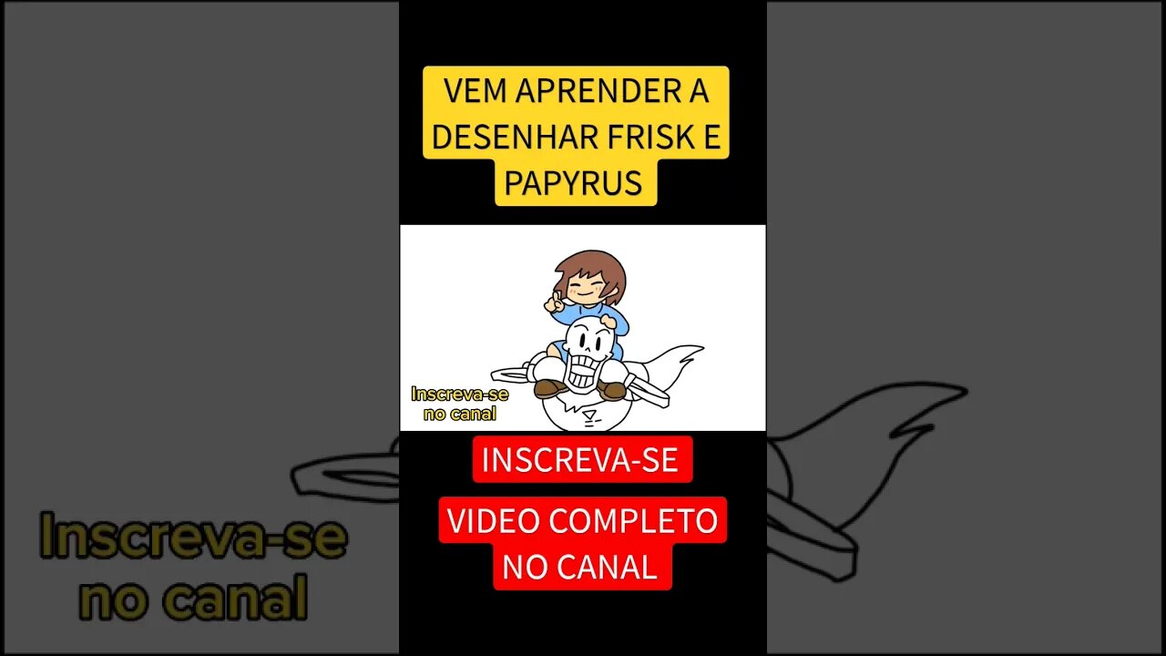 COMO DESENHAR FRISK E PAPYRUS UNDERTALE #shorts #short #undertale #papyrus #friskundertale