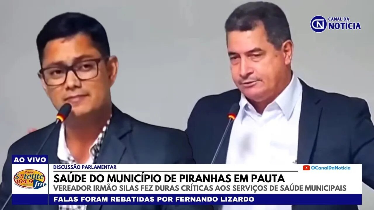 VEREADOR IRMÃO SILAS FAZ DURAS CRÍTICAS AOS SERVIÇOS DE SAÚDE DO MUNICÍPIO DE PIRANHAS (GO)