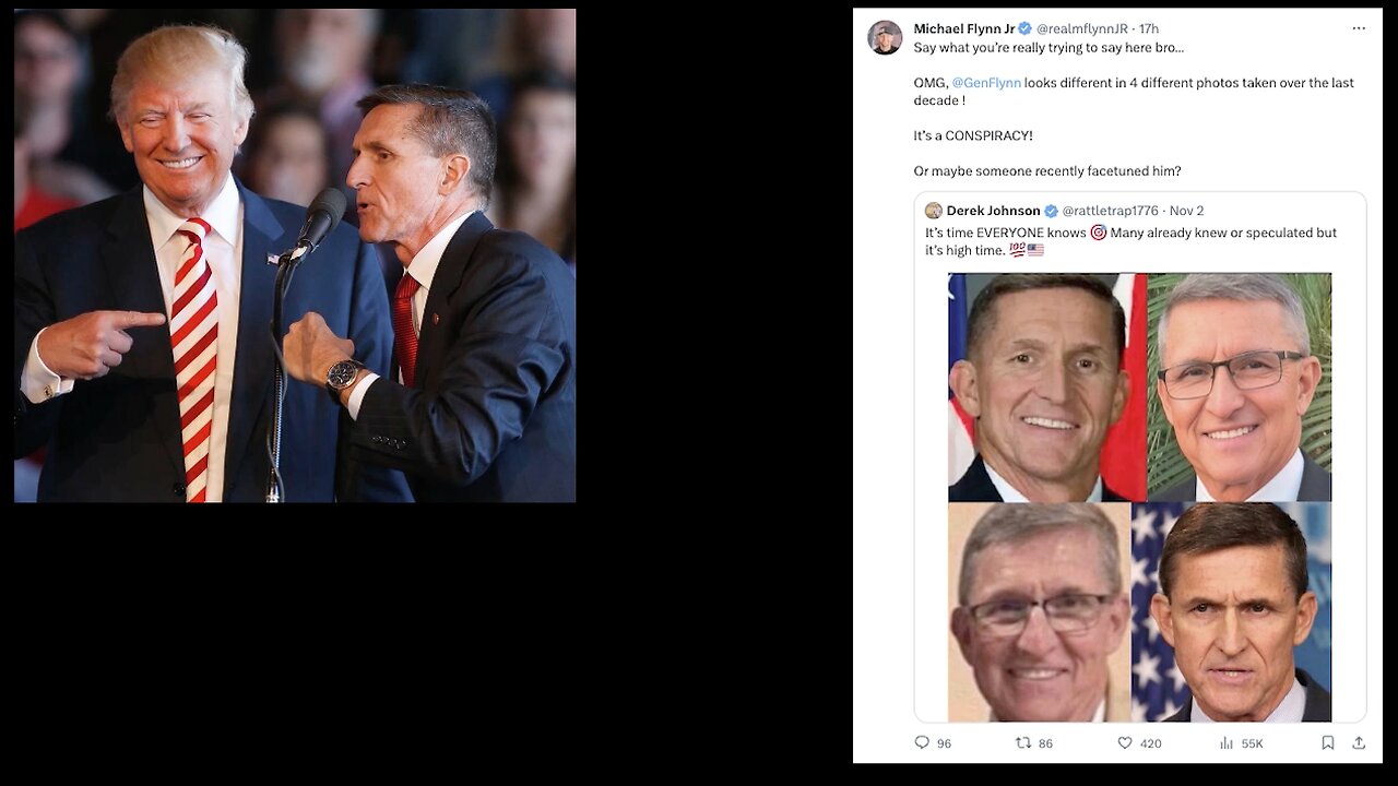 Derek Johnson | Dear Derek Johnson, "It’s time EVERYONE knows 🎯 Many already knew or speculated but it’s high time. 💯🇺🇸"? (In Reference to General Flynn) READ- https-//x.com/rattletrap1776/status/1720236602272702762?s=20