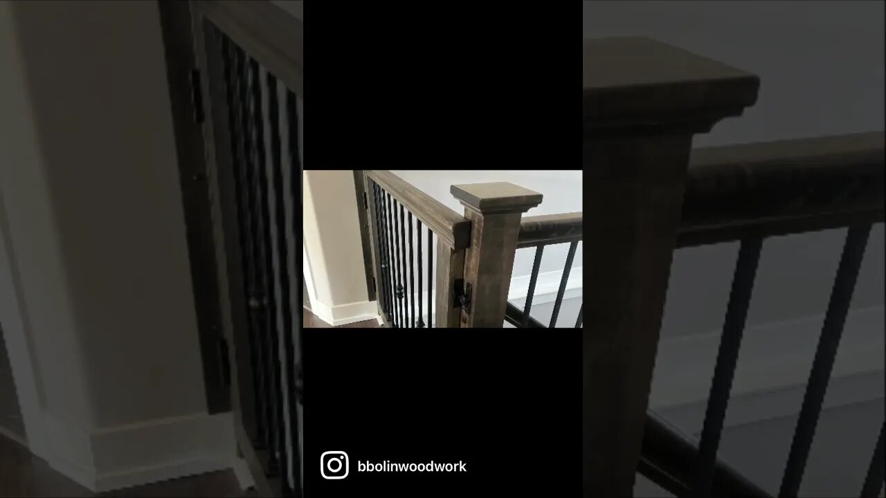 Custom gate installation - build video coming soon! #woodworking #woodworkingcommunity