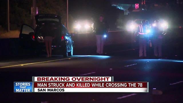 Pedestrian killed while crossing 78 freeway