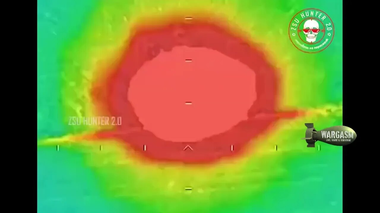 Russian anti-tank missile hits a tank in Zaporozhye