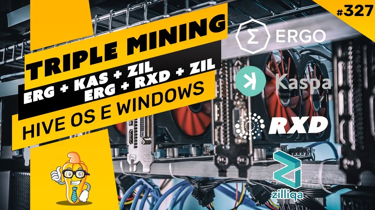 ⛏️💰 TRIPLE MINING ERG+KAS+ZIL / ERG+RXD+ZIL - MAIS RENDIMENTO E RENTABILIDADE - HIVE OS E WINDOWS
