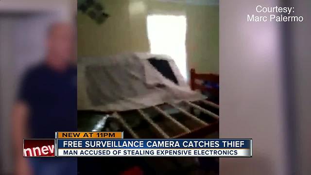 Homeowner catches daytime burglar in the act using free home surveillance app