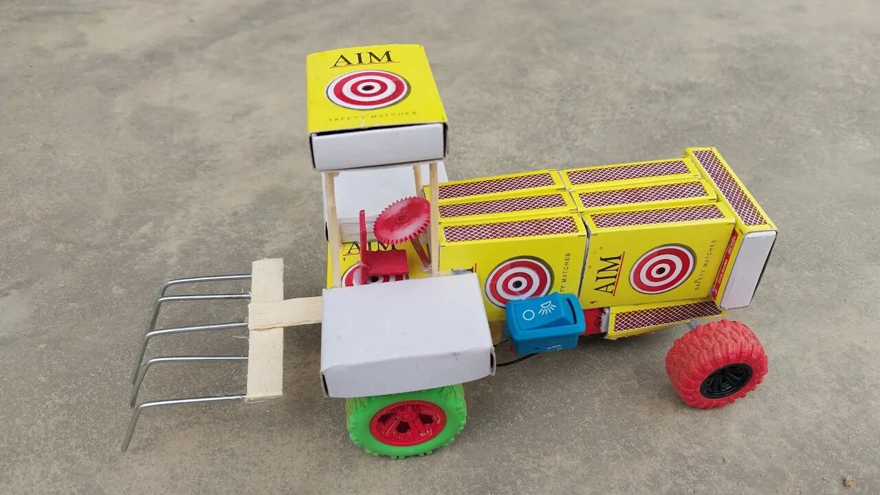 How to Make a Tractor | Agriculture & Cultivation Tractor | DC Motor & Battery |