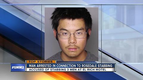 Man arrested for El Rich Motel triple stabbing