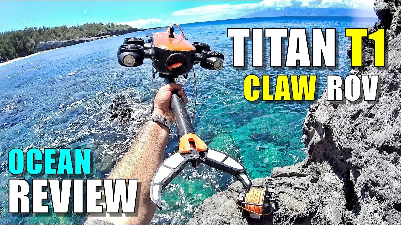 Geneinno Titan T1 Underwater Robot ROV with Remote CLAW ARM - Ocean Dive Review