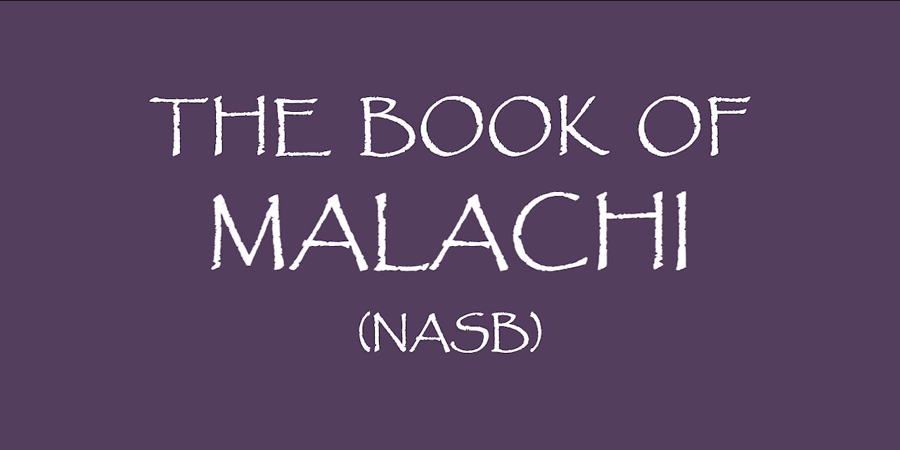 The Book of Malachi NASB