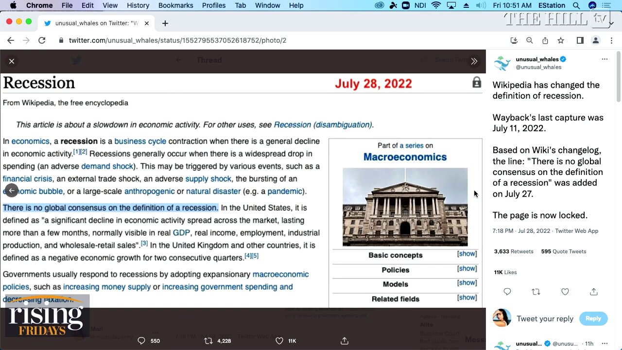 Wikipedia RECESSION Definition Edited, Page LOCKED. Emily & Ryan: Pandering To Biden?