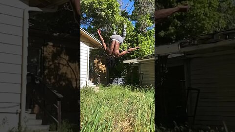 Attempting A Cheat Gainer Backflip #fitnessshorts #backflip #gainer #bodybuilding #gymnast #athlete