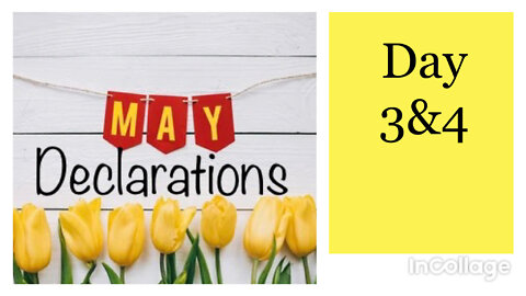 May Declarations\ Joseph’s Dream& Receiving Promises