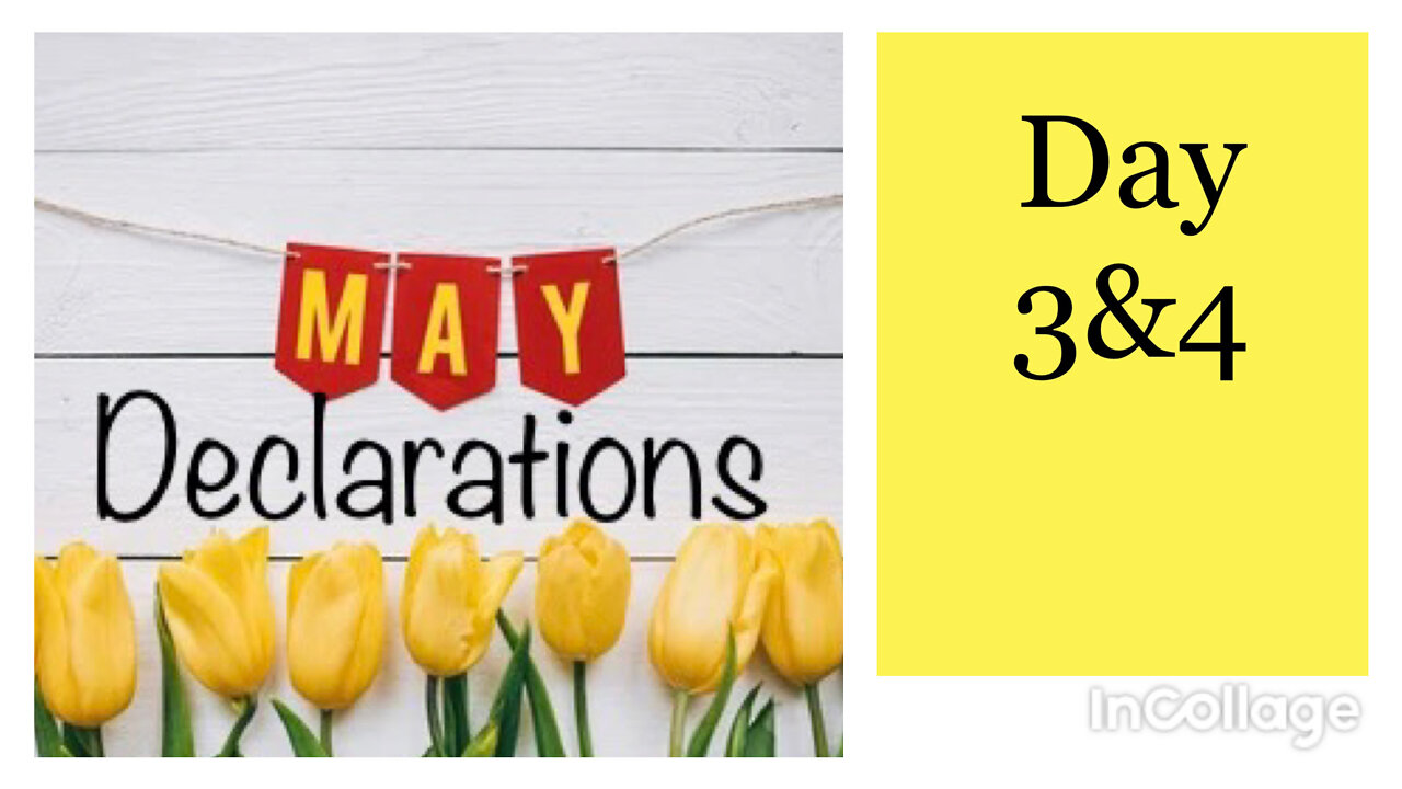 May Declarations\ Joseph’s Dream& Receiving Promises
