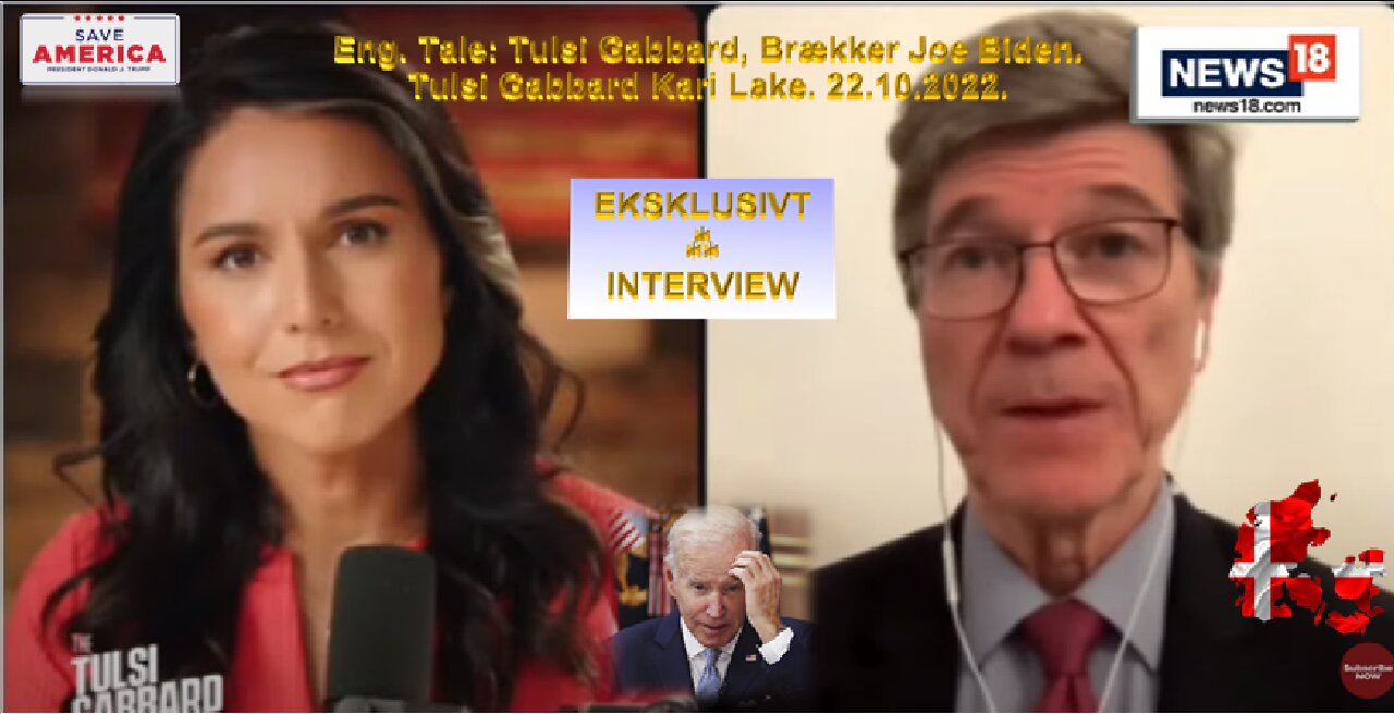 Eng. 1.18 t.: Tulsi Gabbard, (Brækker Joe Biden). Tulsi Gabbard Kari Lake. 22.10.2022. (att.ppr)