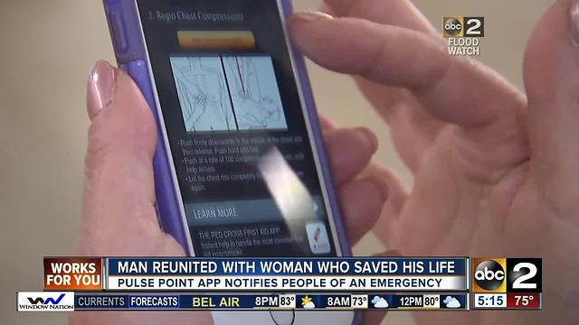 Man reunited with woman who saved his life