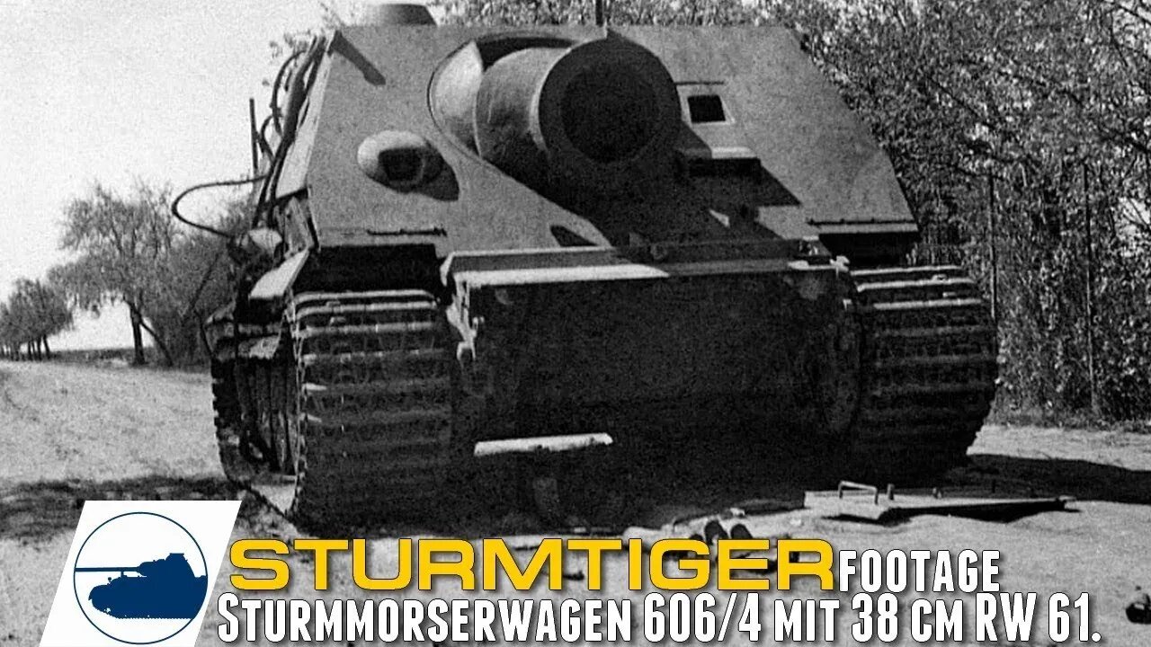 Rare SturmTiger footage - Sturmmörserwagen 606/4 mit 38 cm RW 61.