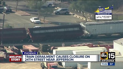 Train derailment blocks 24th Street