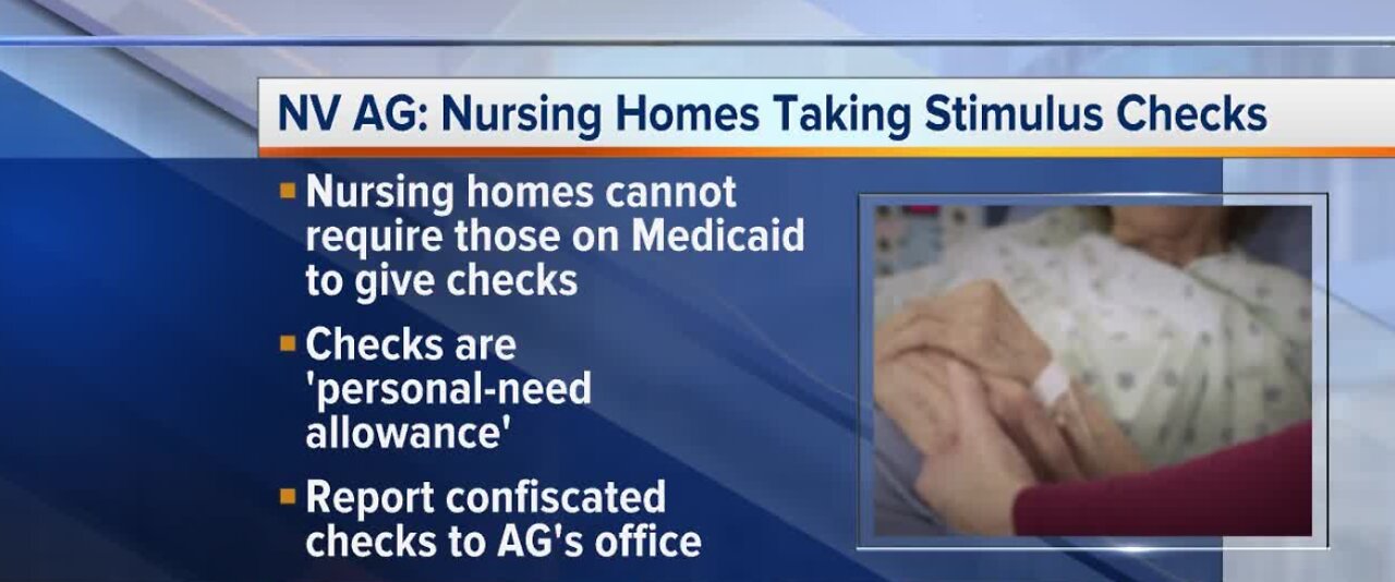 NV AG: Nursing homes taking stimulus checks