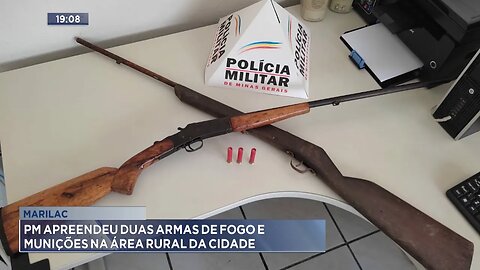 Marilac: PM Apreendeu Duas Armas de Fogo e Munições na Área Rural da Cidade.