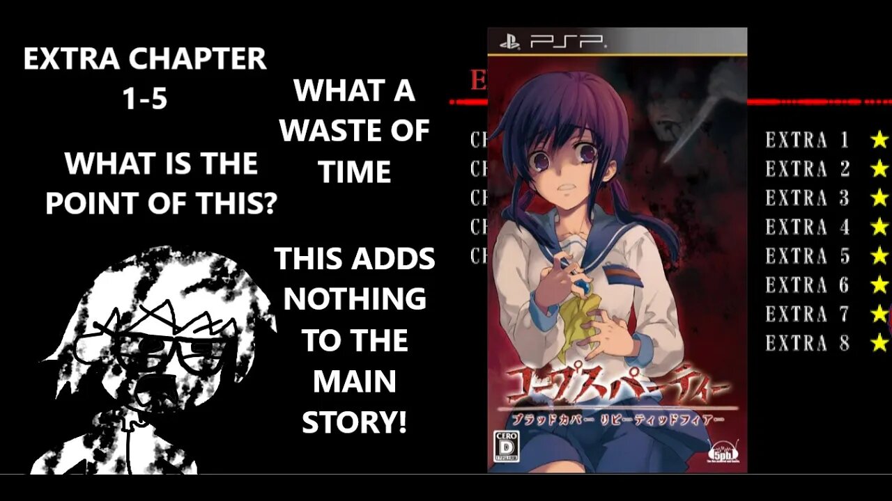 Corpse Party PSP - EXTRA CHAPTERS ADD NOTHING TO THE WRITING AT ALL! WHY DOES IT EXIST? EXTRA CH P.1