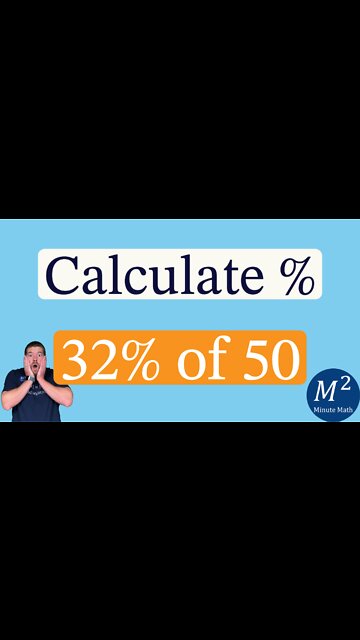 A Cool Percent Trick | Calculate 32% of 50 in Your Head | Minute Math Tricks - Part 92 #shorts