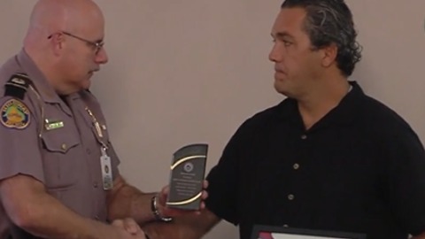 Man recognized for saving Florida State trooper