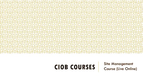 CIOB Courses |