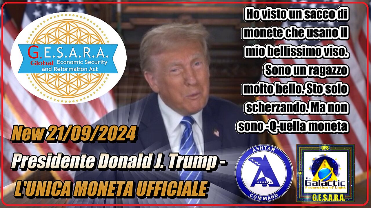 New 21/09/2024 Presidente Donald J. Trump - L'UNICA MONETA UFFICIALE