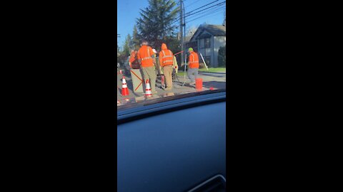 5G preparations in the neighborhood..