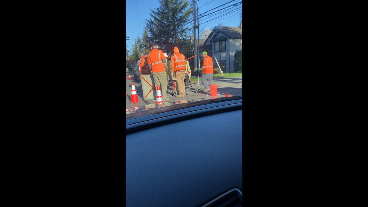 5G preparations in the neighborhood..