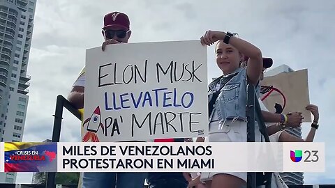 Hasta políticos y artistas: imágenes de apoyo y esperanza que dejan protestas por Venezuela en Miami