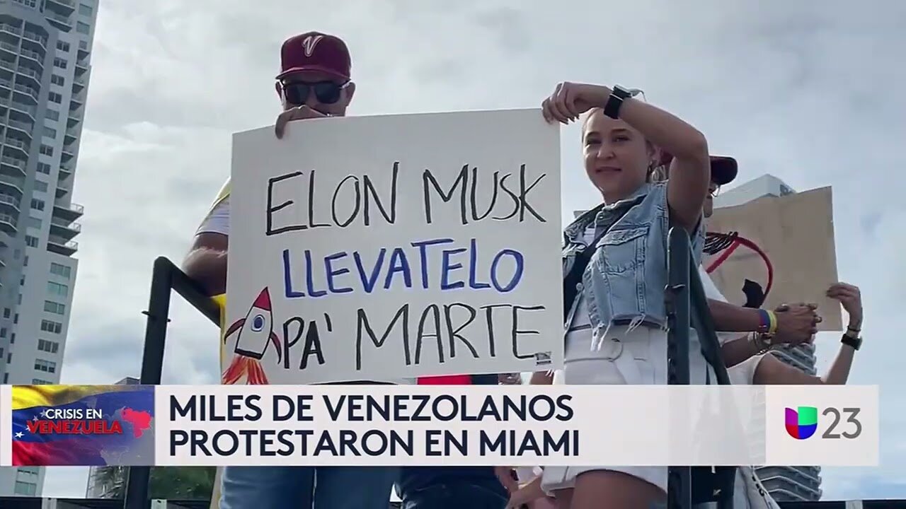 Hasta políticos y artistas: imágenes de apoyo y esperanza que dejan protestas por Venezuela en Miami
