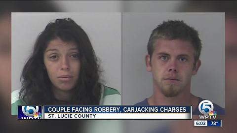 Fort Pierce couple facing robbery, carjacking charges