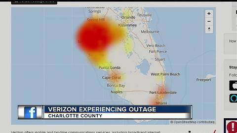 Verizon outages are being reported in southwest and central Florida areas