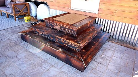 DIY Shou Sugi Ban Platform Steps For A Tiny House