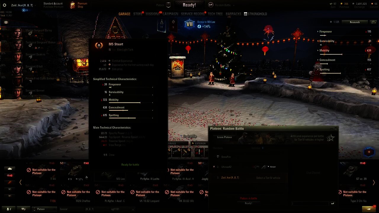 World Of Tanks With Snow and Ultimax