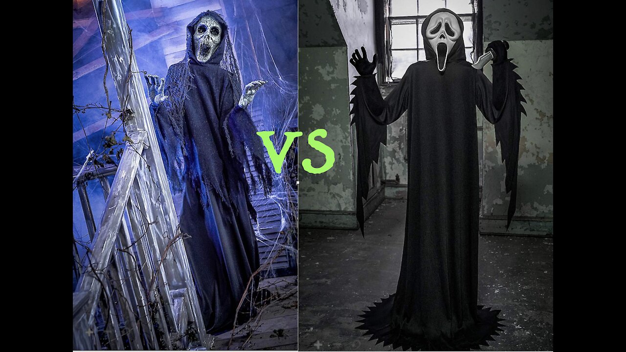 The Hauntress VS Ghost Face - Which is better? Spirit Halloween PROP BATTLE