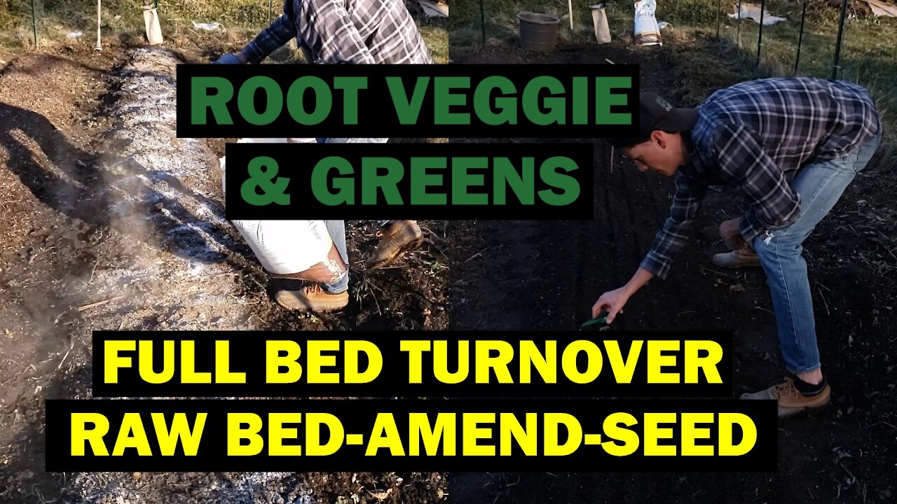 This is My Method for Flipping A Garden Bed in FULL | Tilthing, Amending, Composting, Seeding