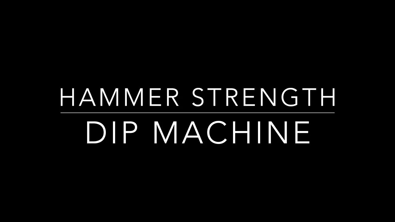 Hammer Strength Dip Machine