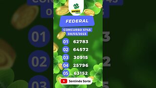 🍀 Resultado LOTERIA FEDERAL 5745 | Sentindo Sorte #shorts