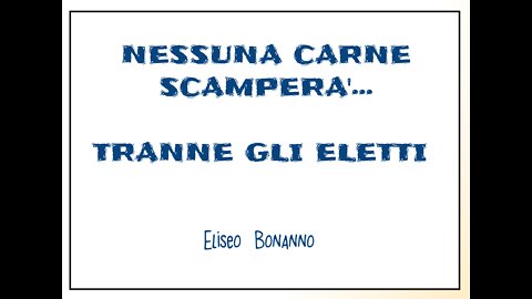 NESSUNA CARNE SCAMPERA'.... TRANNE GLI ELETTI... AMI IL PADRE CELESTE? RINUNCI A TE STESSO?