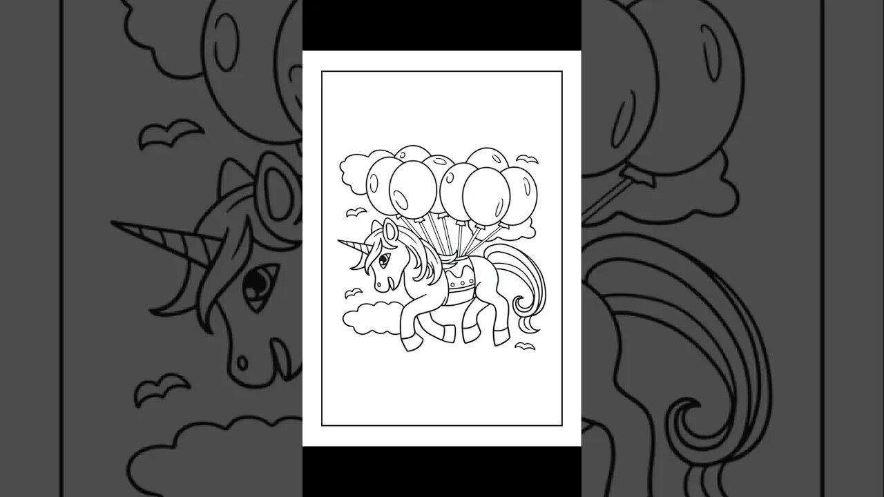 Pink Unicorns Coloring Book #shorts #unicorns #coloringbook #coloringpages