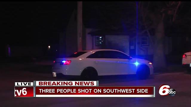 Three people shot on Indianapolis' southwest side