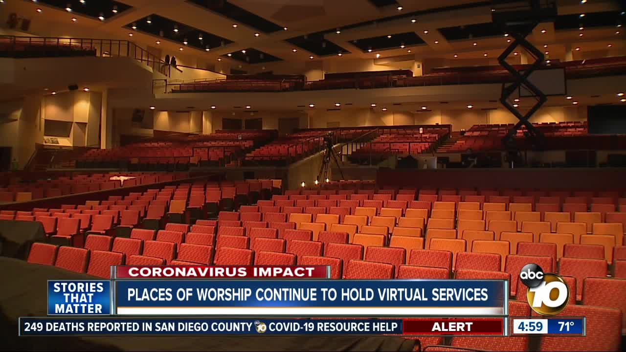 Places of worship continue to hold virtual services