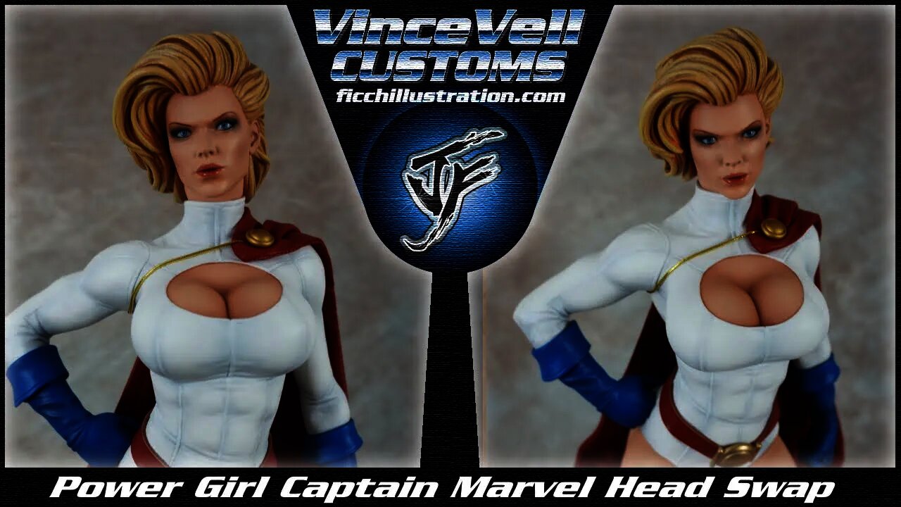 Sideshow Captain Marvel Head Swap to Power Girl