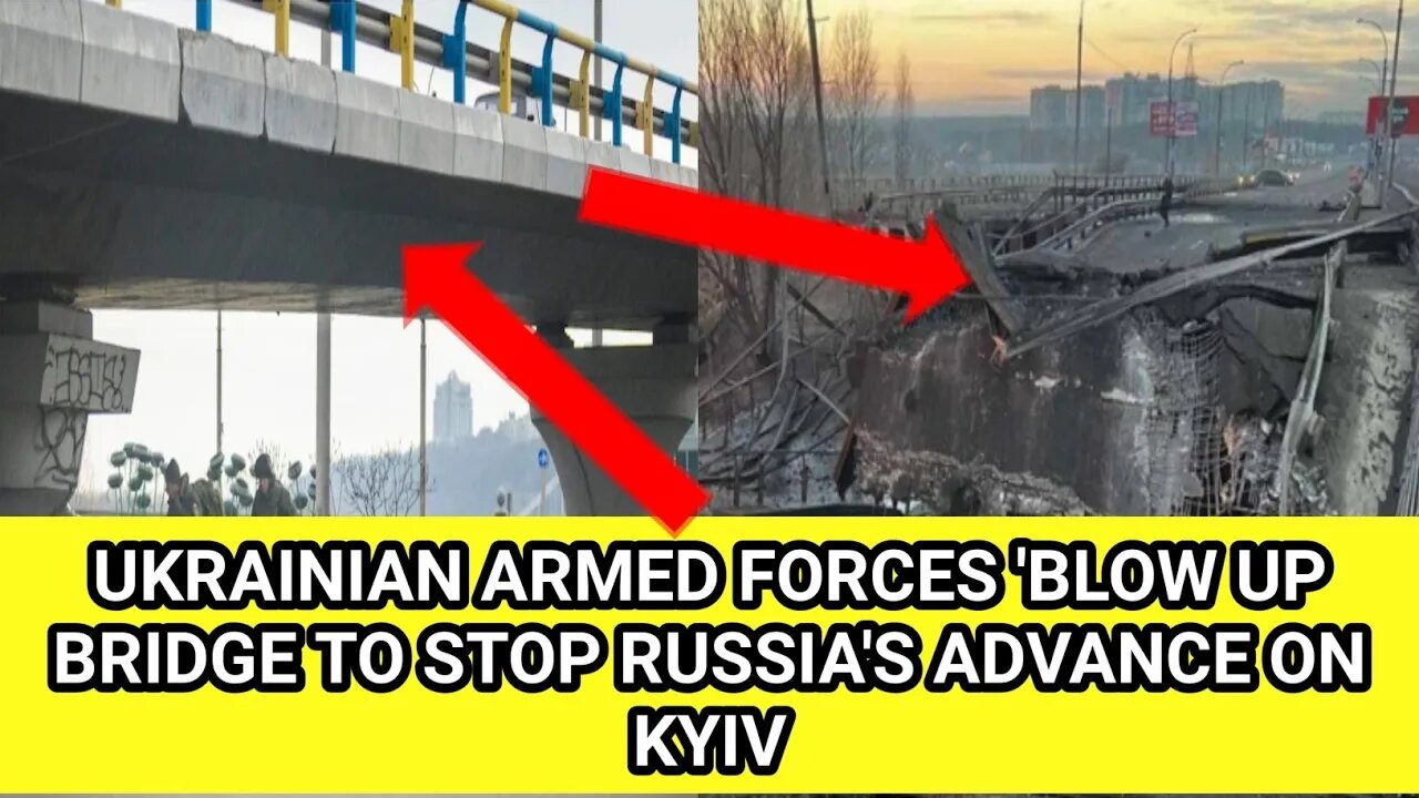 UKRAINIAN ARMED FORCES 'BLOW UP BRIDGE TO STOP RUSSIA'S||#ukraine #russia #putin #news