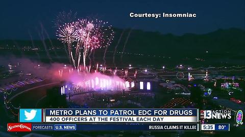 Las Vegas police plan to patrol EDC for drugs