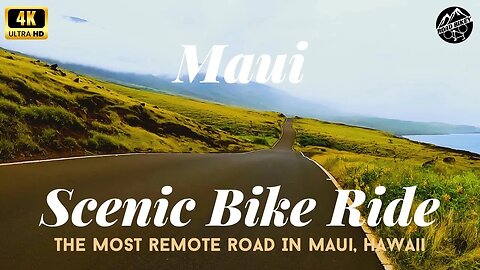 Cycling Maui's Hidden Road: Scenic Relaxation & Beginner Indoor Cycling Workout in 4K | RoadBikey